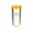 C53 Lixeira  Aço Inox C Tamp Meia Esfera Plast 50L