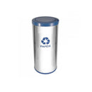 C53 Lixeira  Aço Inox C Tamp Meia Esfera Plast 50L