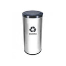 C53 Lixeira  Aço Inox C Tamp Meia Esfera Plast 50L