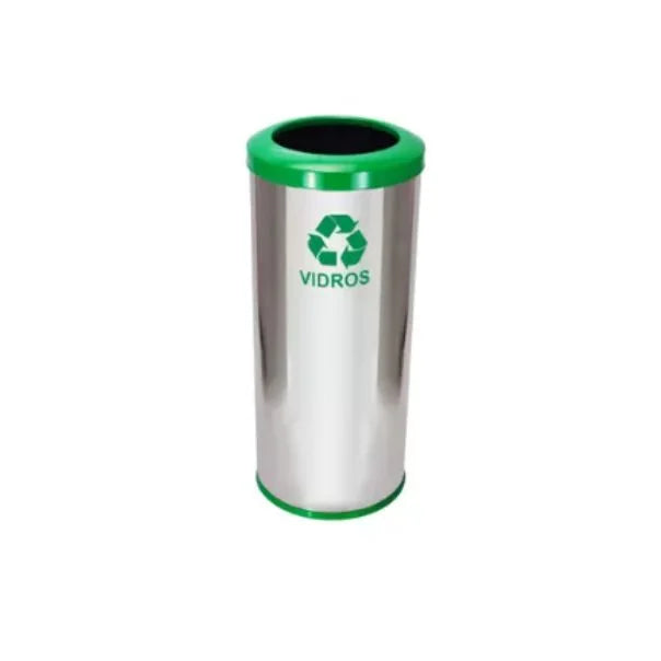 Lixeira Em Aço Inox Com Aro Plástico 50L Js - C54
