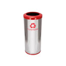 Lixeira Em Aço Inox Com Aro Plástico 50L Js - C54