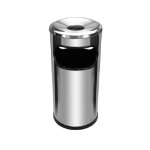 Cinzeiro Lixeira Em Aço Inox C/Aro Inox 22L - C2