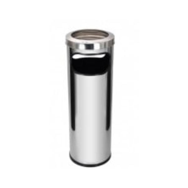 Cinzeiro Lixeira Em Aço Inox C/Aro Inox 30L C18A