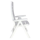 Cadeira reclinável Tramontina iracema com encosto alto em polipropileno branco
