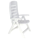 Cadeira reclinável Tramontina iracema com encosto alto em polipropileno branco