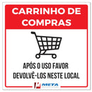 Placa Carrinho de Compras - 30x30