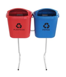 Lixeira Abert Fron (Papeleira) 40L 2 Cestos - St12