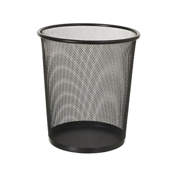 Lixeira metal 12,5 lt escritório preta