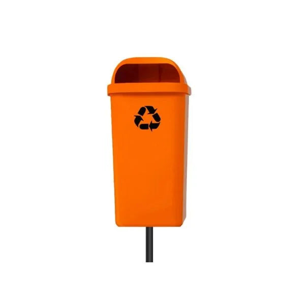 Lixeira Papeleira Com Poste 50 Litros