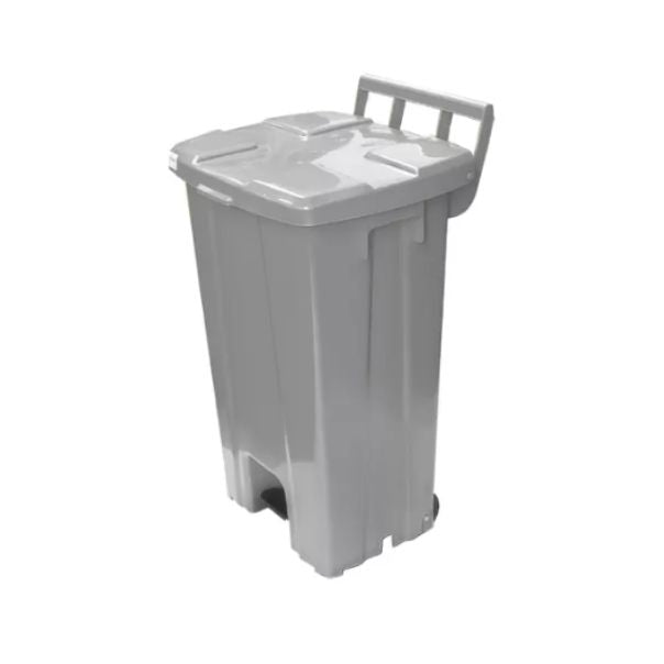 Lixeira Quadrada 100L C/ Pedal E C/ Rodas – P100