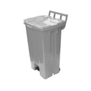 Lixeira Quadrada 100L C/ Pedal E C/ Rodas – P100