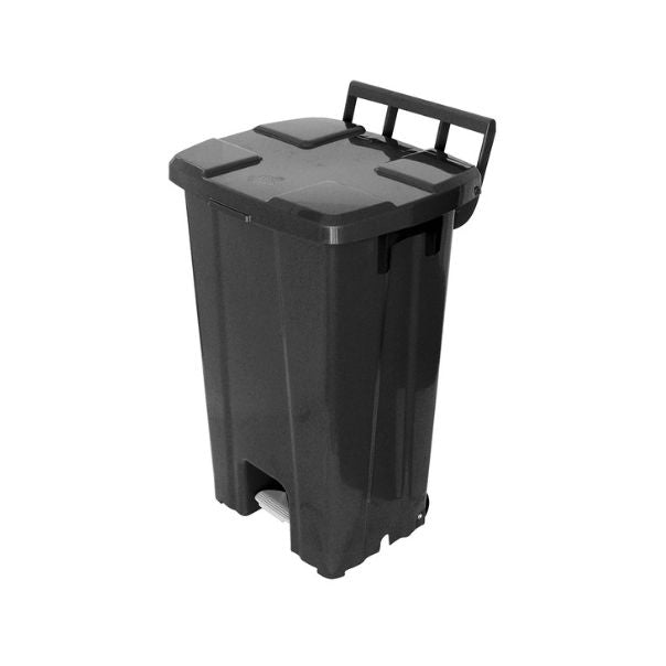 Lixeira Quadrada 100L C/ Pedal E C/ Rodas – P100