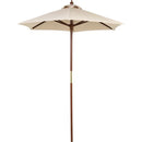 Ombrelone Tramontina em madeira e poliéster bege sem base 1,8 m