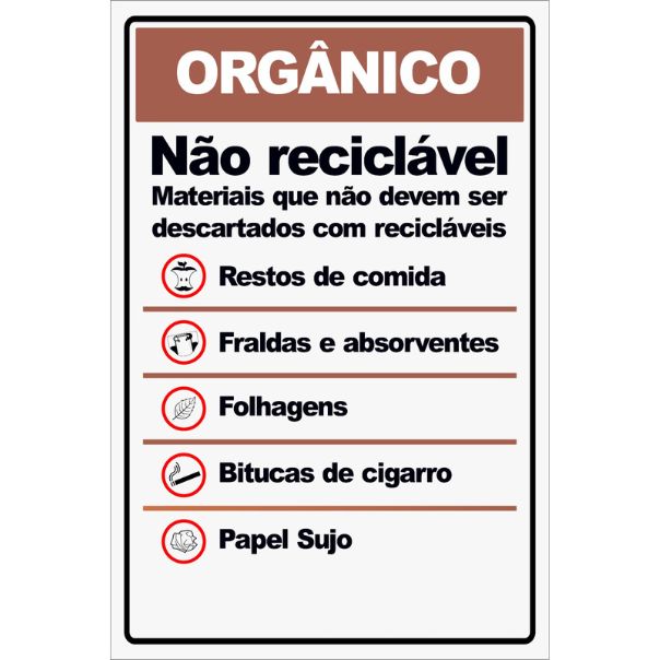 Placa Orgânico Instruções 20x30