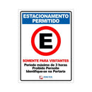 Placa Estacionamento Visitantes - 15X20