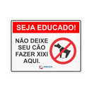 Placa - Não deixe o seu cão fazer xixi 40x30
