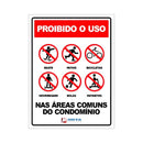 Placa Proibido Esportes Area Do Condominio - 15X20