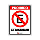 Placa Proibido Estacionar - 50X30