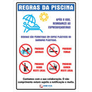 Placa regras da piscina - 42x59,4 cm