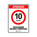 Placa Velocidade Máxima Refletiva 10Km/H - 20X25