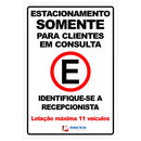 Placa Estacionamento Somente Para Clientes 45X65