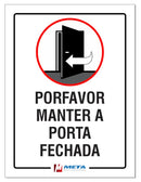 Placa Porta Fechada - 15x20