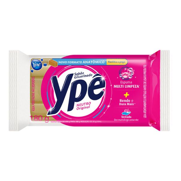 Sabao barra ype 1x180g neutro