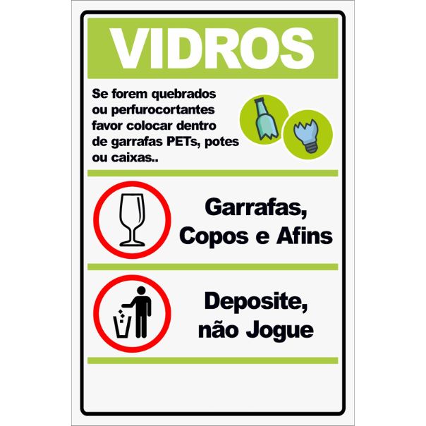 Placa Vidro Instruções 20x30