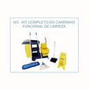 W3 - Kit Completo Do Carrinho Funcional De Limpeza