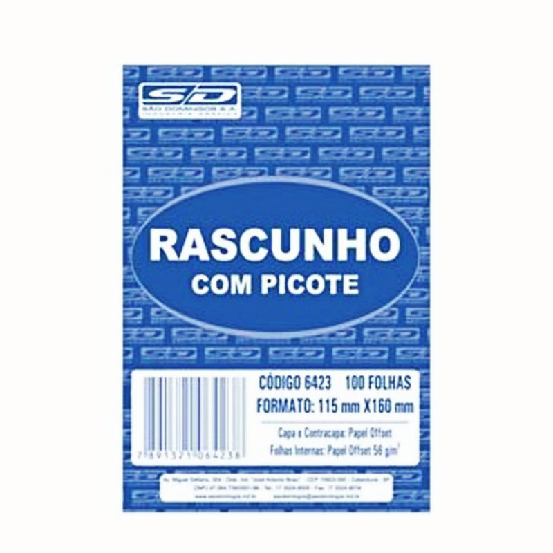 Bloco Anotações/Rascunho 100 Folhas