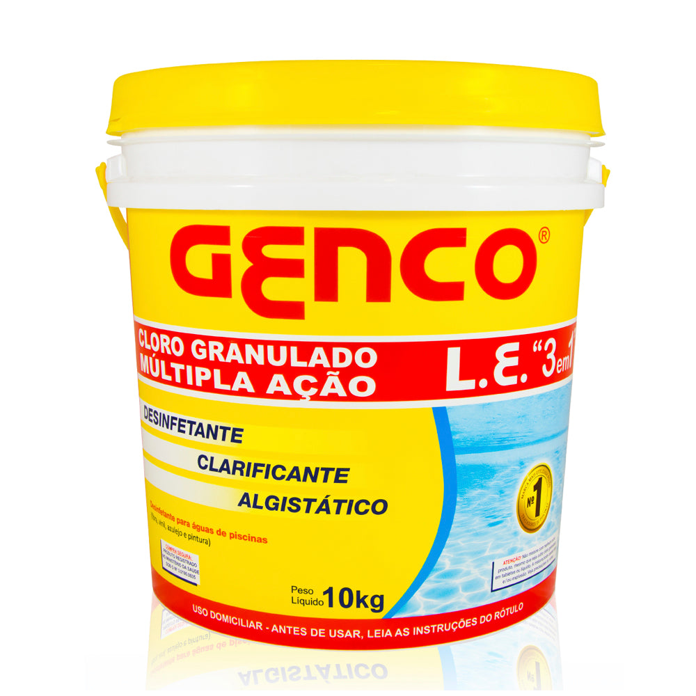Cloro Granulado 10Kg Multipla Ação 3 X 1 Genco