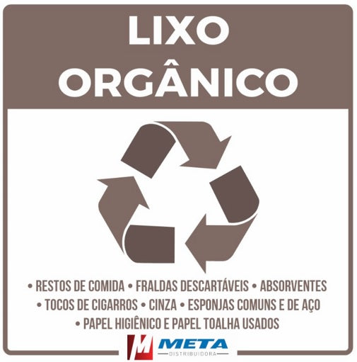 Placa Lixo Organico - 30x30