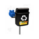 Poostop Dog Azul C/ Refil + Lixeira 40L Com Poste