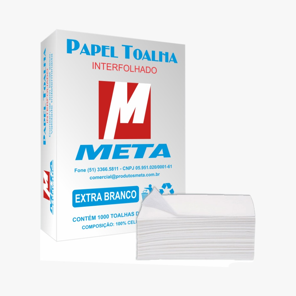 Papel Toalha 20x20 1000 Folhas - Meta